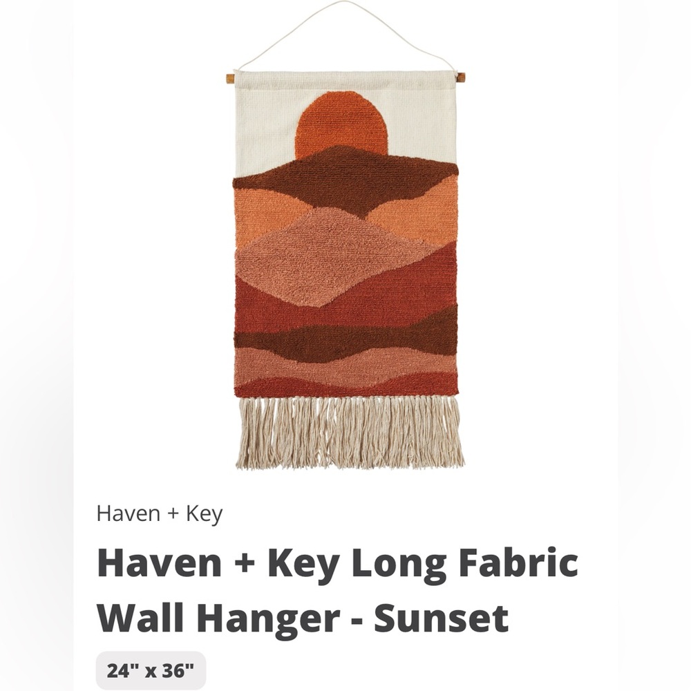 Boho Sunset Wall Hanger Tapestry for the wall with fringe